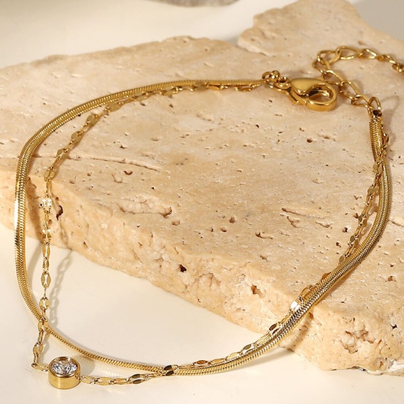 Icing on the Cake Rhinestone Double-Layered Bracelet - Picture 6 of 7